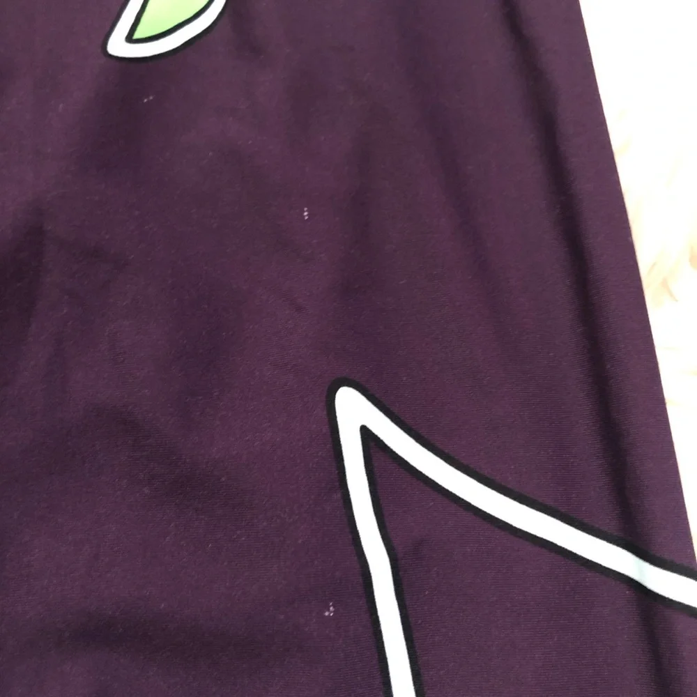 Tory Burch Weightless Printed 7/8 Legging Zebra High Waist Purple Green size XS